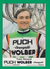 CYCLISME carte cycliste YVES HEZARD équipe PUCH WOLBER 1981 Signée