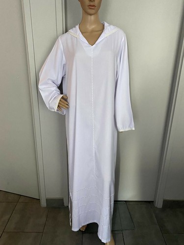 Jellaba blanche diamantine xxl - blanche,