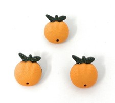 Bouton Orange 18MM avec Attache Dos - Lot de 6 / Boutons de Couture / Fantaisie