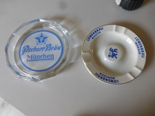lot de  2 cendrier MUNICH PSCHORR BRAU LOWENBRAU vintage années 1970