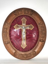 Ancien cadre reliquaire ovale