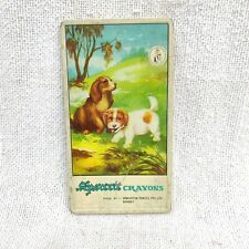 1950 Vintage Apsara Crayons Chiens Chiot Nature Graphiques Adv Boite Boîte TB871