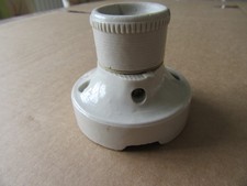 C761 Vintage 1930 Applique Art Déco en Porcelaine Douille à Baïonnette B22