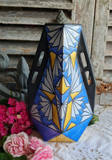 ANCIEN VASE TRIANGULAIRE ART DECO ONNAING ANNEE 30 NUMERO 860