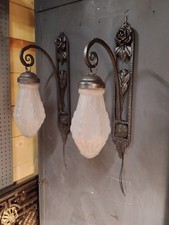 PAIRE D'APPLIQUES ART DÉCO en