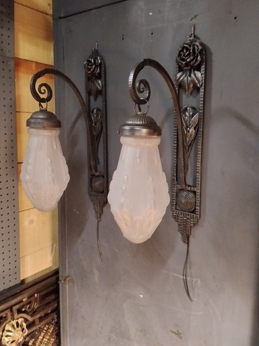 Paire appliques art déco - paire, en
