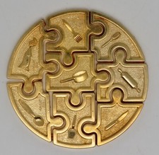 2010 PATISSERIE GERARD MULOT PARIS LE PUZZLE 8 FEVES METAL OR 2D