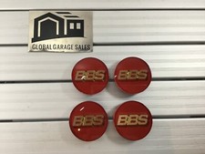 Lot de 4 enjoliveurs centre de roue d'origine BBS 56 mm emblème rouge P5624100