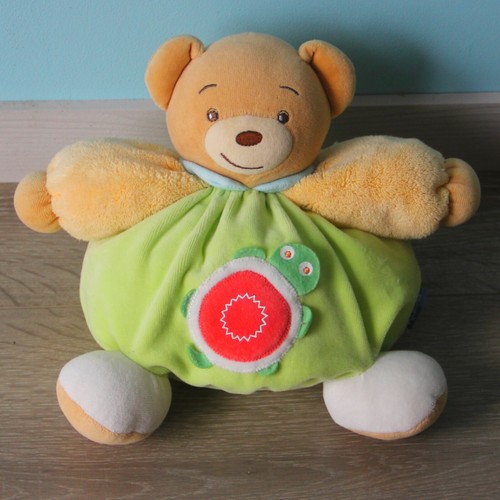Doudou boule ours beige - doudou, orange