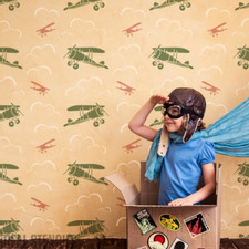 Avions Nuages Ciel Pochoir