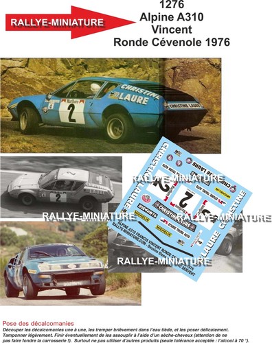 Decals ref 1276 alpine - decals,