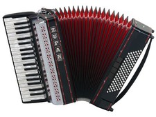 Accordeon Professionnel 38 Touches 4 Choeurs 96 Buttons de Basse Noir