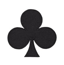 ah04★Croix trèfle écusson image à repasser application poker patch patch patc...