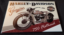 Biker -Magnet officiel,  HARLEY DAVIDSON - MOTOR CYCLES, 750 FLATHEAD,sous cello