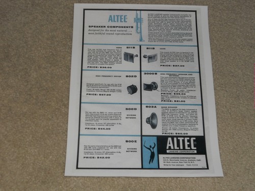 Altec raw driver - raw, 1957