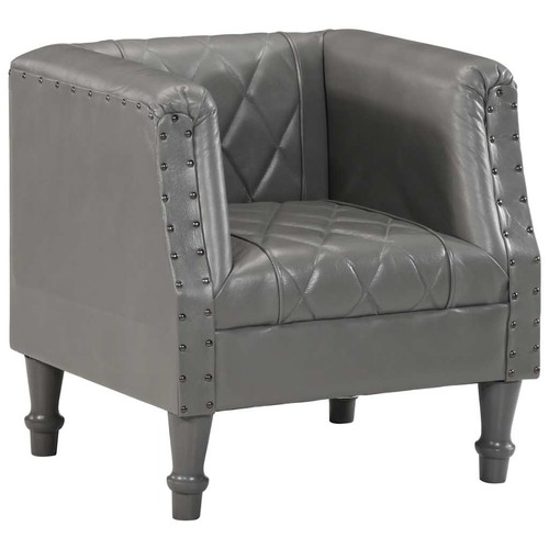 Fauteuil noir cuir véritable - noir,