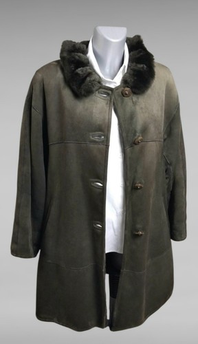 Vintage shearling coat manteau - shearling,