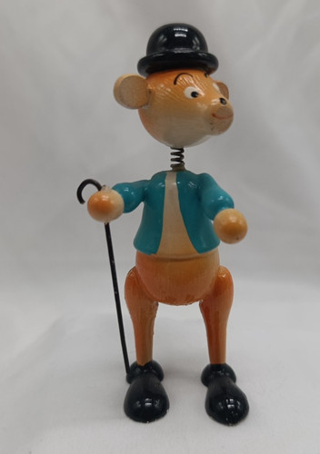 Ancienne figurine ours chapeau - ancienne,