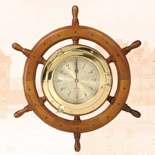 Ships Wheel Porthole Clock