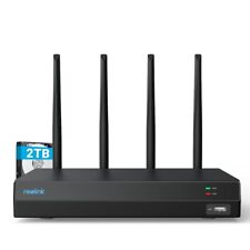 Reolink 4K 12CH NVR WiFi 6 RLN12W Système Surveillance 2,4 / 5GHz 2TO Disque Dur