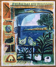 PICASSO PABLO CANNES 1962 AFFICHES LITHOGRAPHIÉE 79,5 CM x 65,5 CM.