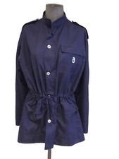 Superbe Blouson Saharienne Coton Marine Courreges Vintage 46 Tbe