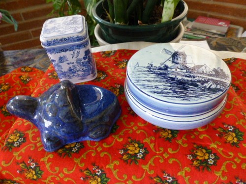 Lot faience delftbleue - faience,