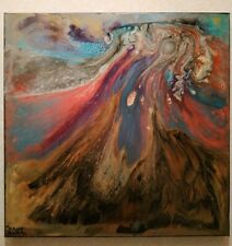 Tableau peinture sur Toile 60x60 art contemporain moderne signé French painting