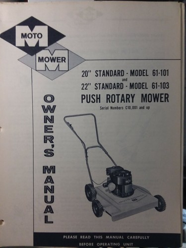 Moto mower 22 - &, 61-103