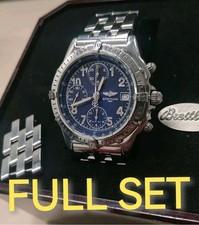 FULL SET BREITLING AUTOMATIQUE CHRONOMAT A13050.1 BLUE COLLECTOR CHRONOGRAPH 