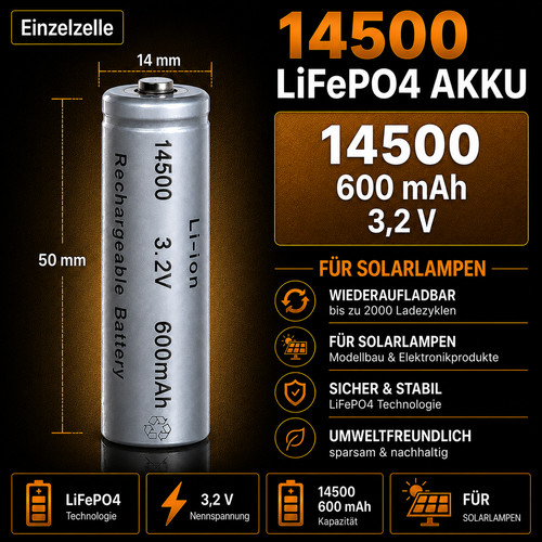 Ifr 14500 600 mah - 14500,