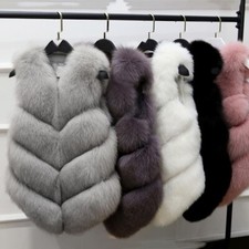 Femme mi-Longueur Gilet Faux