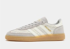 Adidas Originals Handball Spezial Femme En Gris Et Blanc Lacets Toutes Tailles