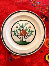 FAIENCE  ANCIENNE  XIX ème RARE ASSIETTE FORGES LES EAUX