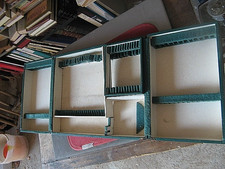 ++"542.6 "   COFFRET ECRIN VIDE POUR MENAGERE EN METAL ARGENTE DE 73  PIECES