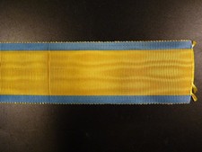 Coupe ruban ancien pour la médaille Britannique de la BALTIQUE 1854 en rayonne