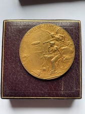 Médaille Argent vermeil aero club de france 1949 aviation signee MARCUS