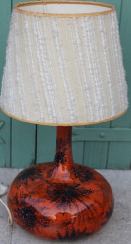 Lampe céramique vintage - céramique,