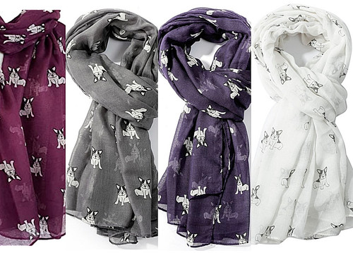 Foulard léger bouledogue - foulard,