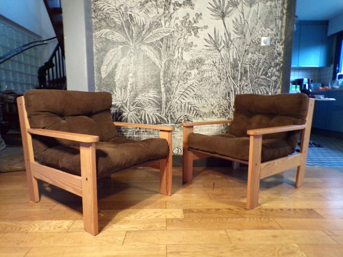 Paire fauteuil scandinave - 2,