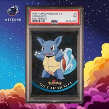 Carte Pokemon Carabaffe 8 PSA 7 Foil  Série 1 TOPPS Français