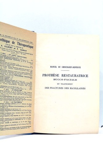 Livre ancien prothèse - livre,