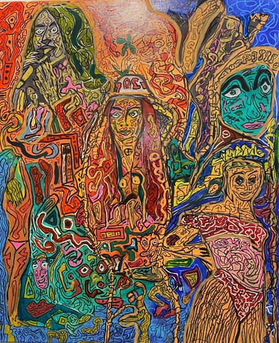 Peinture art brut œuvre - brut, ,