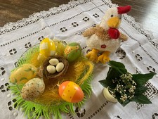Lot Décorations De Pâques Panier Œufs Poules