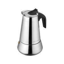 Cafetière Italienne Inox 450 ml I 9 Tasses I Machine a Cafe Italienne LINDA I...