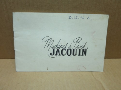 Machines bois jacquin - machines,