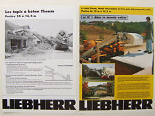 Catalogue, brochure, camion, truck, Liebherr bétonnière, tapis Theam,Mercedes NG