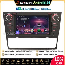 Qualcomm 8GO+128GO Android 14 Autoradio GPS BMW Serie 3 E90 E91 E92 E93 DAB+Wifi