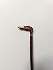 Canne à Pommeau en Os tête de Lévrier