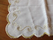 Paire de rideaux N°26 blanc or voilage voile  89 x 189 cm  